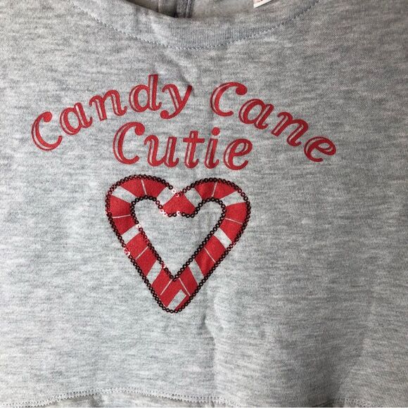 NWT Magical Season Christmas Candy Cane Cutie Gray Girl’s Dress. Size M. - Picture 6 of 12